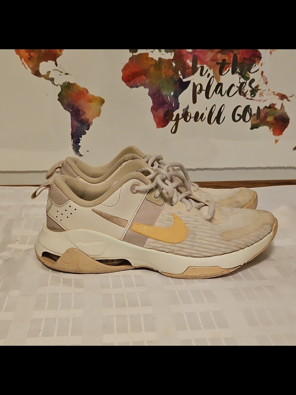 Nike Women’s Neutral Beige & Yellow Athletic Sneakers